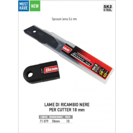 Lame ricambio per taglierino 18mm -10pz