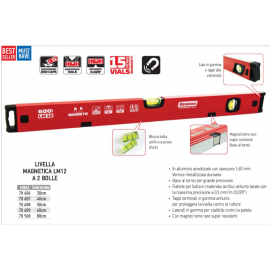 Livella Professionale Magnetica 2 Bolle