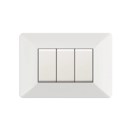 ELETTROCANALEI - Placca Easy 3 Moduli Bianca
