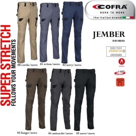 Pantaloni da Lavoro Multitasche Stretch Cofra Jember