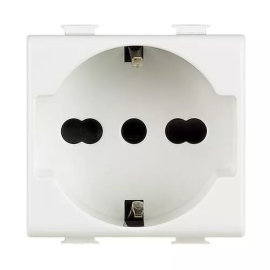 ELETTROCANALI - Presa Schuko Unel Easy 2P+T10/16A bianco