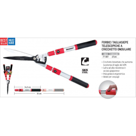 Forbice Tagliasiepi Telescopica- Con cricchetto