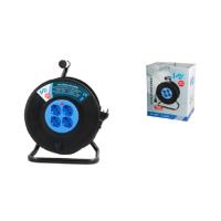 Avvolgicavo mobile civile 50mt 4Prese Schuko universali 10/16 A P40 Cavo H05VV F con cavalletto marca VB ELETTRIC